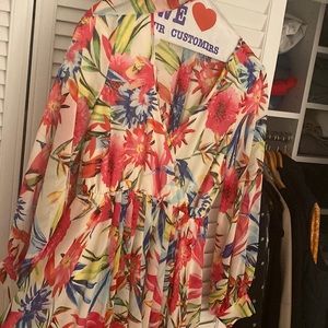 Floral flowy lightweight long dress